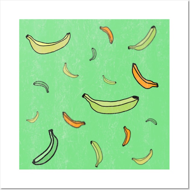 Bananas in ice. Wall Art by EvgeniiV